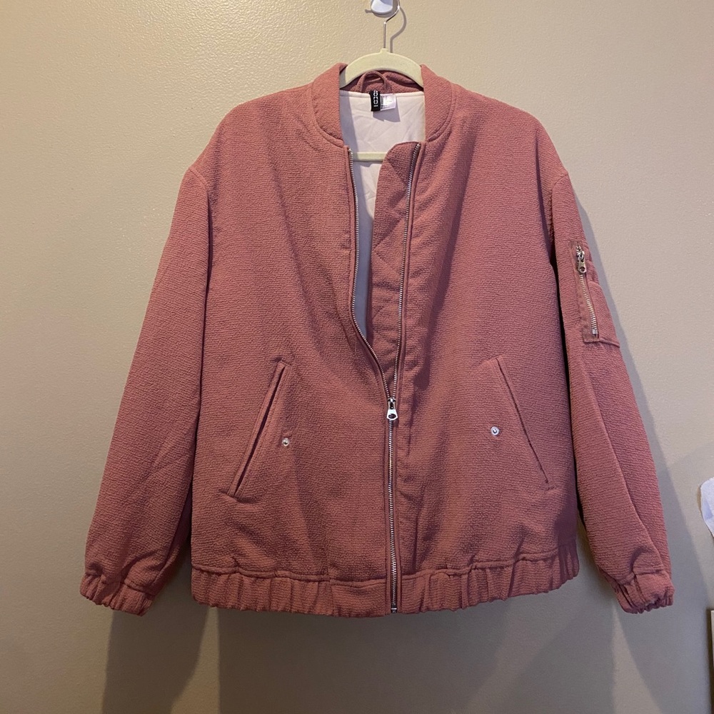 Blush H&M bomber jacket
